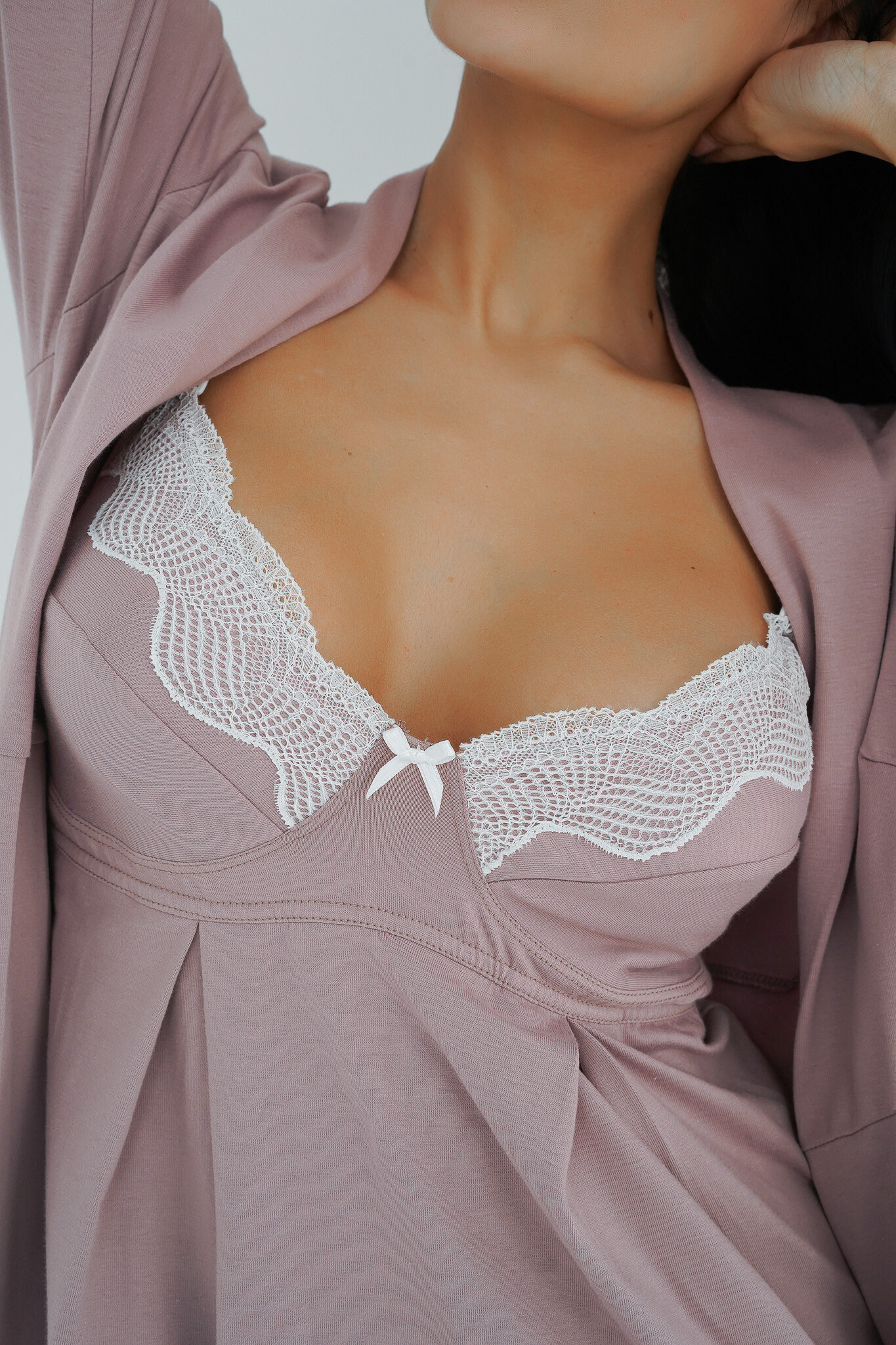 Нічна сорочка для вагітних та годуючих матусь Soft&Lace - Зображення 9