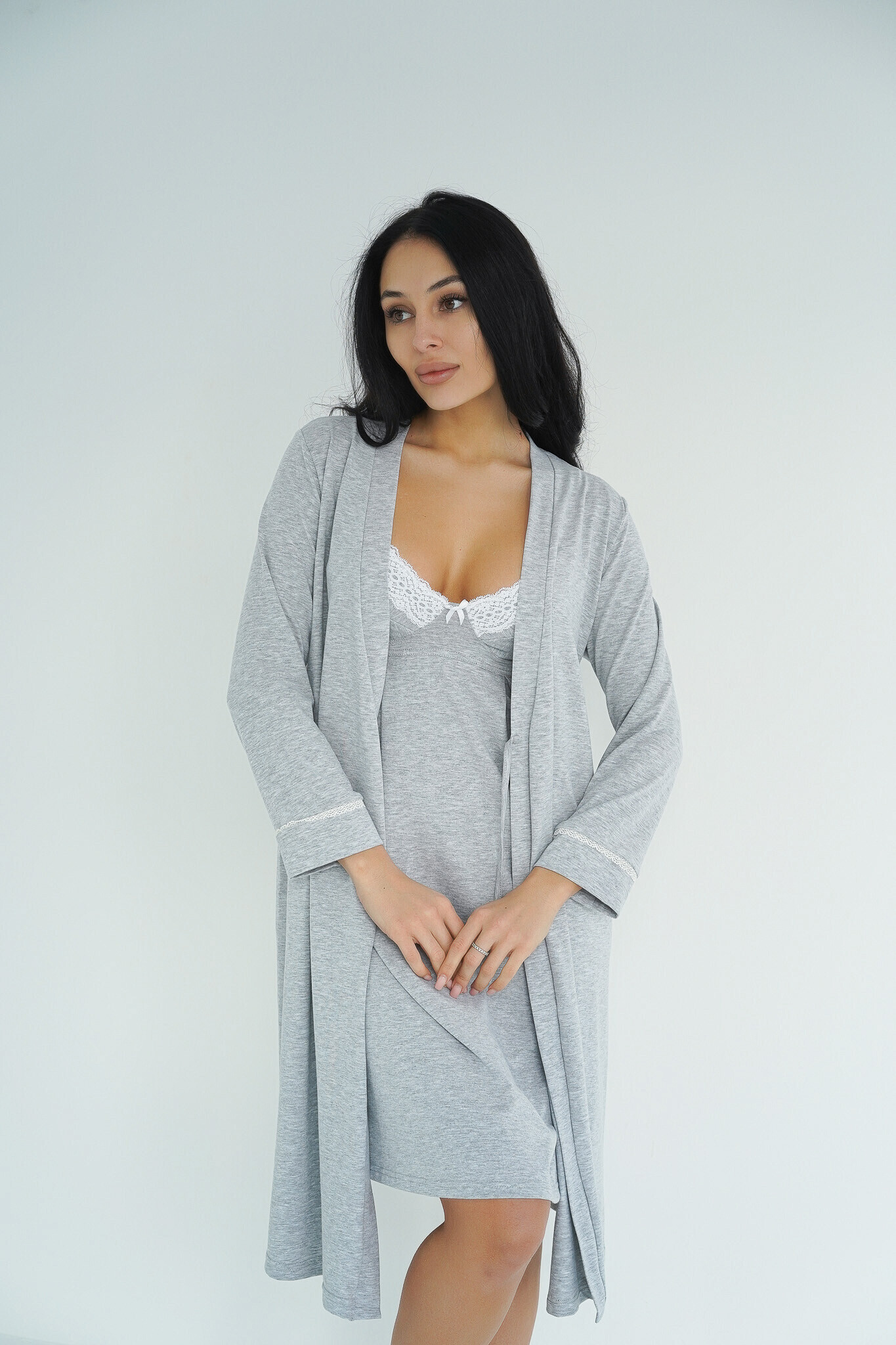 Халат для вагітних та годуючих матусь "Soft&Lace"