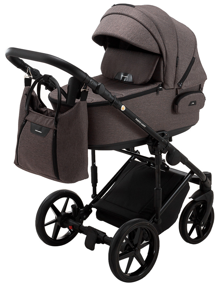 Коляска 2 в 1 Adamex Porto Light Tip TK-21 шоколад - Зображення 2