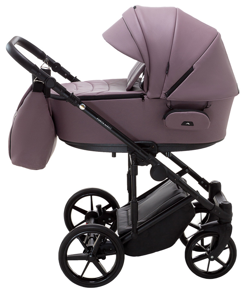 Коляска 2 в 1 Adamex Porto Light ECO шкіра 100% SA-24 бузковий - Зображення 3