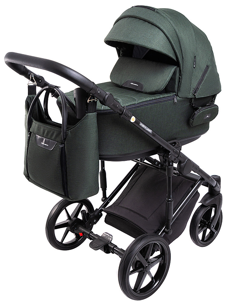 Коляска 2 в 1 Adamex Porto Light Lux TK-50 темно-зелений - Зображення 2