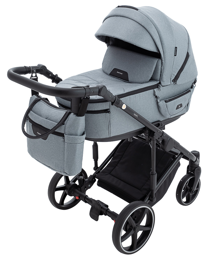 Коляска 2 в 1 Adamex Zico Tip TK-60 темно-сірий - Зображення 2