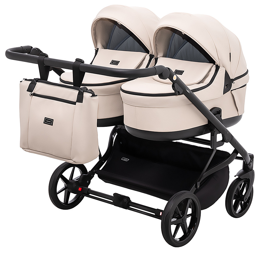 Коляска 2 в 1 для двійні Adamex Leo Duo Eco SA-7 лате - Зображення 2