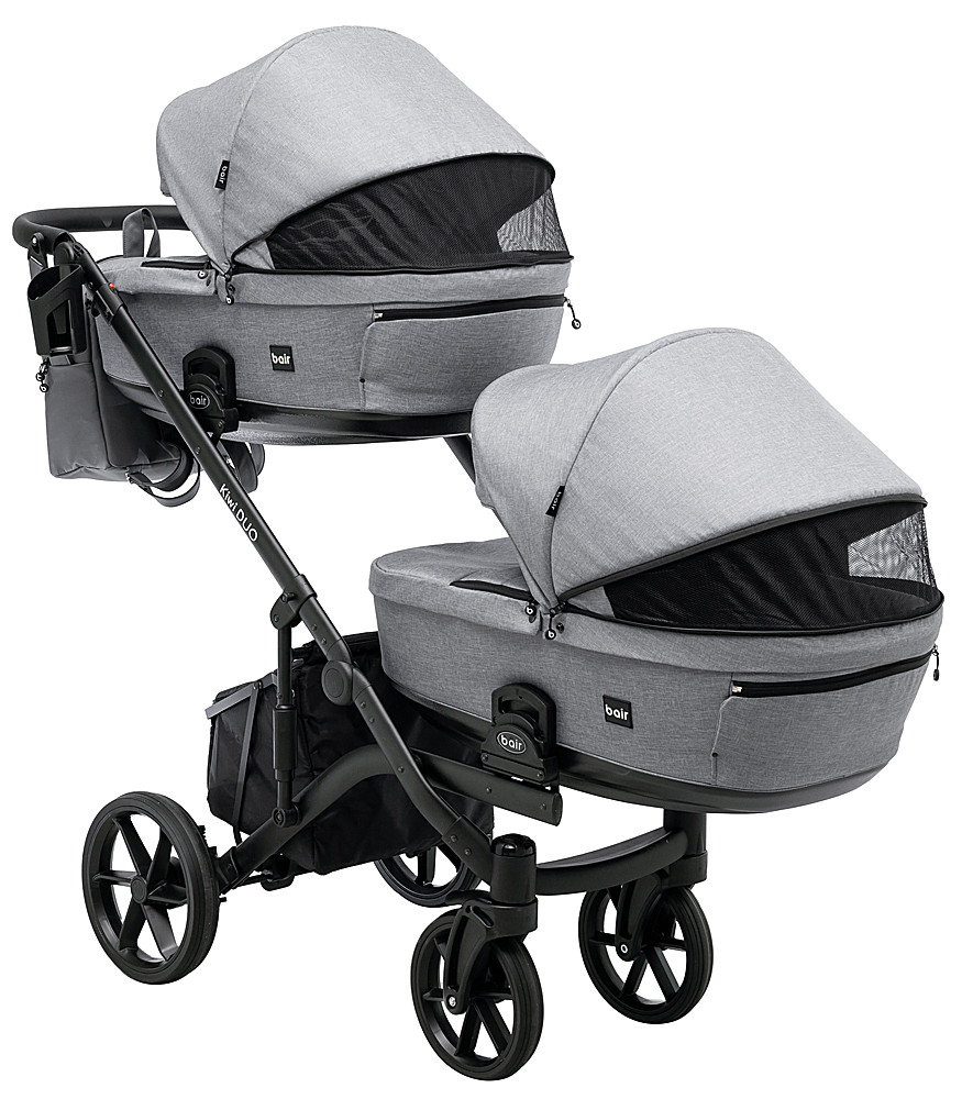 Коляска 2 в 1 для двійні Bair Kiwi DUO Soft BKP-218 сірий - Зображення 5