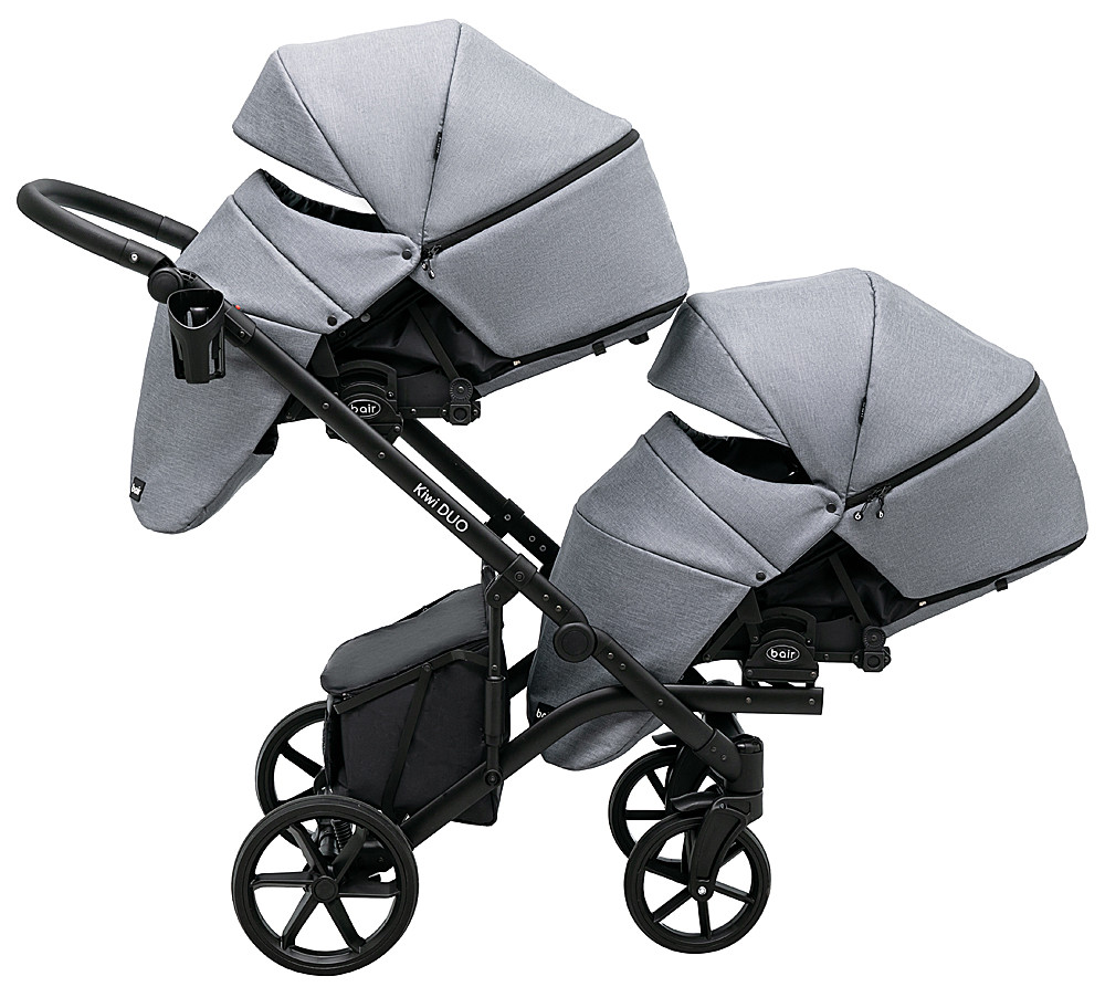 Коляска 2 в 1 для двійні Bair Kiwi DUO Soft BKP-218 сірий - Зображення 6